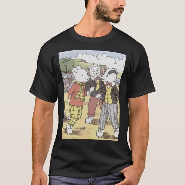 T-shirt Rupert Bear, Bill Badger et Algy Carlin Classic T- (Devant)