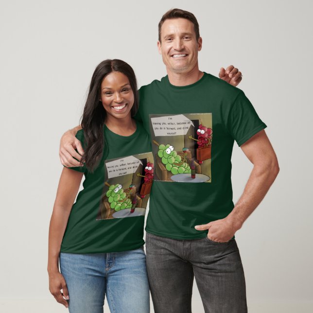 T-shirt Rupture de raisin drôle de nourriture, vin et mari (Unisexe)