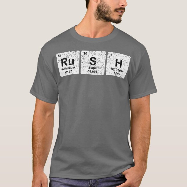 T-shirt Rush Fundy éléments de table périodique chimie (Devant)