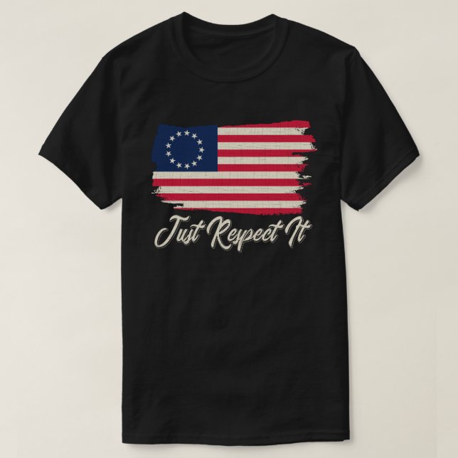 T-shirt rush-limbaugh betsy ross chemise Drapeau Juste Res (Design devant)