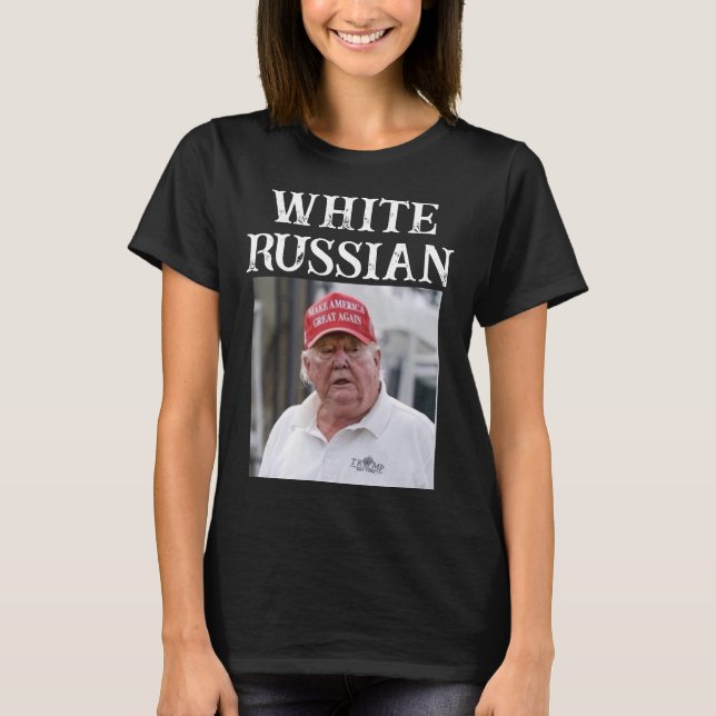 T-shirt russe blanc/Trump (Devant)
