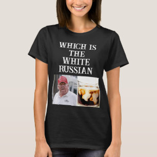 T-shirt russe blanc/Trump