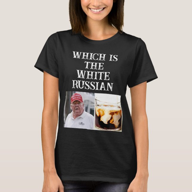 T-shirt russe blanc/Trump (Devant)
