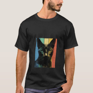 T-shirt Russe Blue Chat Portrait Vintage Style Maman Papa