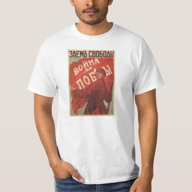 T-shirt russe d'affiche de 2ÈME GUERRE MONDIALE (Devant)