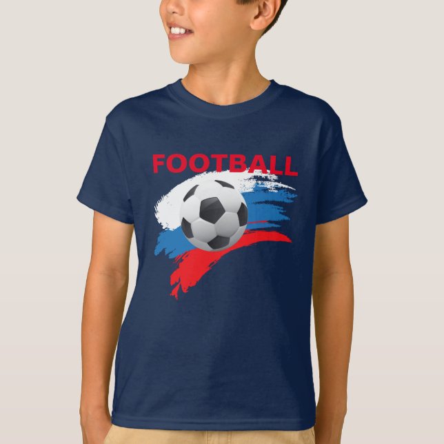 T-shirt russe de football garçon (Devant)