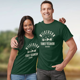 T-shirt Russe Famille Réunion Cabine Woods Retro