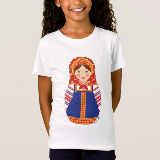 T-Shirt Russe Matryoshka Girls (Devant)