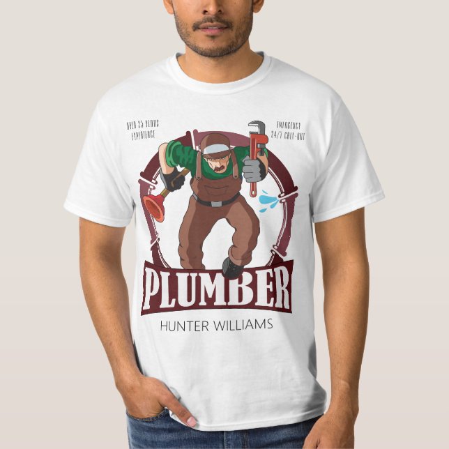 T-shirt Russe moderne plomberie professionnelle plomberie (Devant)