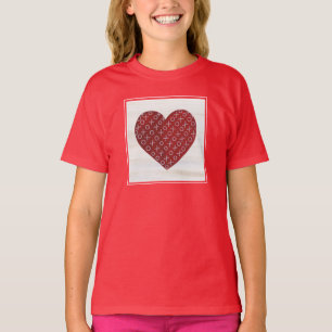 T-shirt Russe Valentine   Coeur des câlins et des baisers