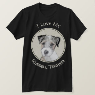 T-shirt Russell Terrier Peinture rugueuse - Art Chien orig
