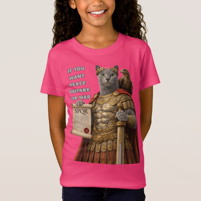 T-Shirt Russian Blue Caesar Cat (Devant)