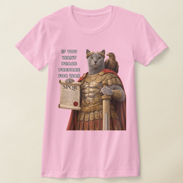 T-shirt Russian Blue Caesar Cat (Poser)