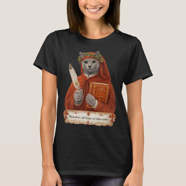 T-shirt Russian Blue Dante Alighieri Cat (Devant)