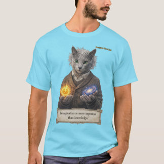T-shirt Russian Blue Einstein Cat - Imagination