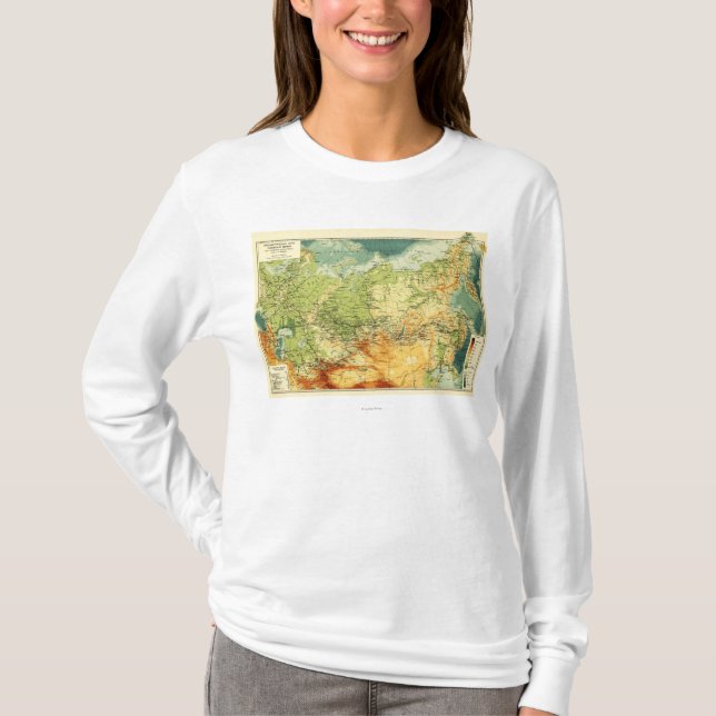 T-shirt RussiaPanoramic MapRussia (Devant)