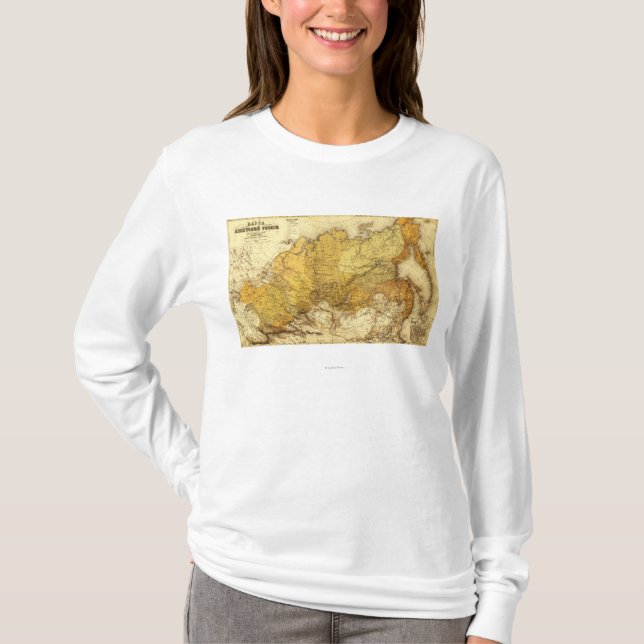 T-shirt RussiaPanoramic MapRussia (Devant)