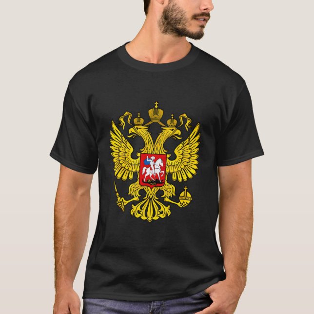 T-shirt Russie Aigle Design Union Soviétique Ccp Ussr Slav (Devant)