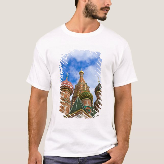T-shirt Russie, Moscou, Place Rouge, Saint-Basile (Devant)