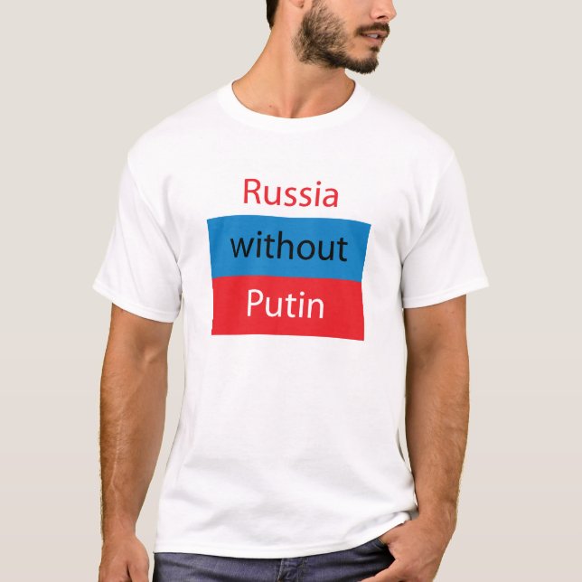 T-shirt Russie sans Poutine (Devant)