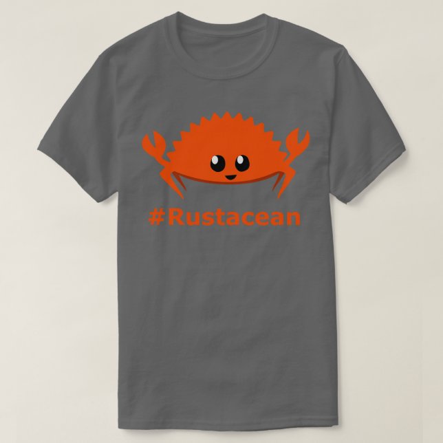T-shirt Rust Language Lang Mascotte non officielle Ferris  (Design devant)