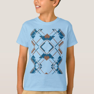 T-shirt Rust Turquoise Angulaire symétrique Sud-Ouest