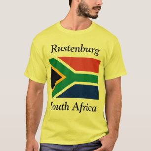 T-shirt Rustenburg, Afrique du Sud avec drapeau sud-africa