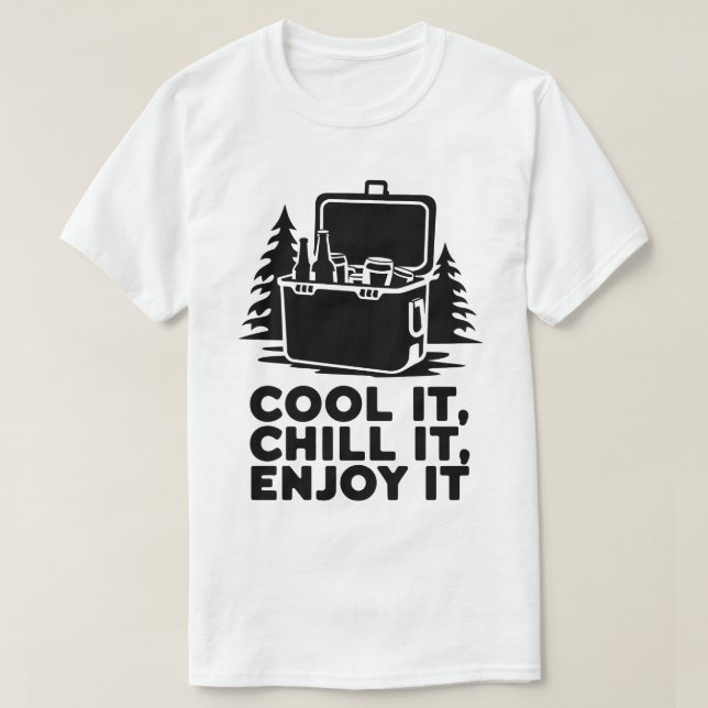 T-shirt Rustic Camping Glacière avec Boissons Adventure De (Design devant)