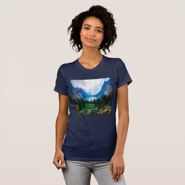 T-shirt Rustic Country Mountains Nature Pittoresque (Devant entier)