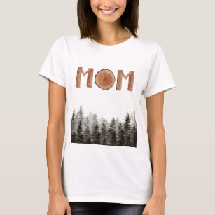 T-shirt Rustic Green Trees Maman