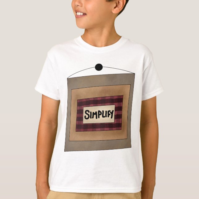 T-shirt Rustic Minimalist Simplify Word Art Sign (Devant)