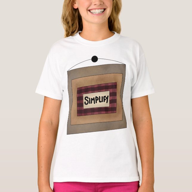 T-shirt Rustic Minimalist Simplify Word Art Sign (Devant)