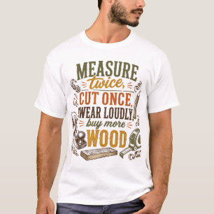 T-shirt rustique avec citation drôle de menuiserie
