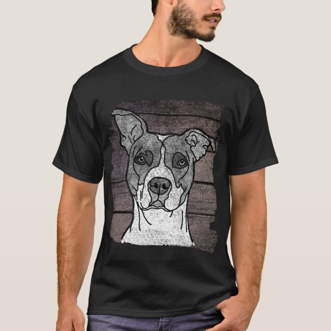 T-Shirt Rustique Pitbull (Devant)