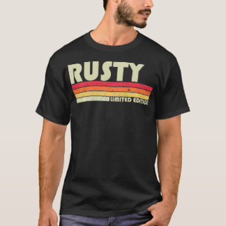 T-shirt RUSTY Nom cadeau personnalisé Funny Retro Vintage
