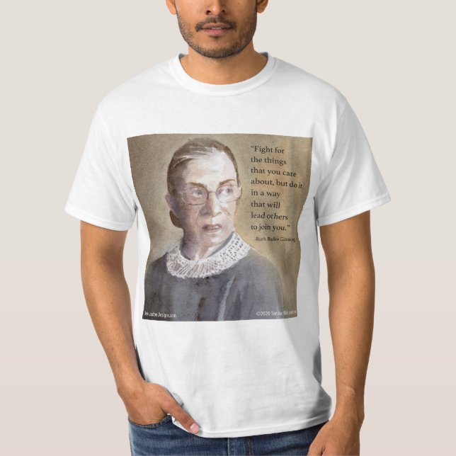 T-shirt Ruth Bader Ginsburg & Citation (Devant)