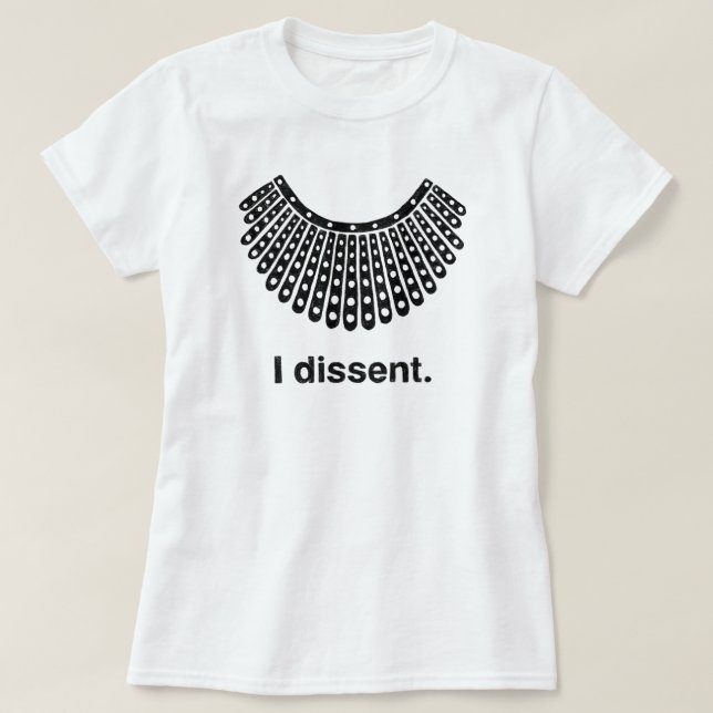 T-shirt Ruth Bader Ginsburg I dissidence RBG Collar T-Shir (Design devant)