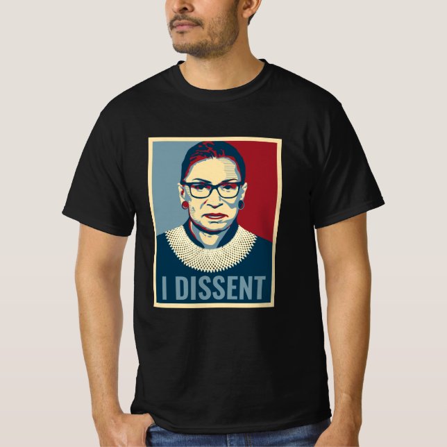 T-shirt Ruth Bader Ginsburg I dissident Pop-Art Man's (Devant)