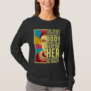 T-shirt Ruth Bader Ginsburg Pro Choice Mon corps Mon choix