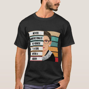 T-shirt Ruth Bader Ginsburg RBG Citation Girl With Book Wo