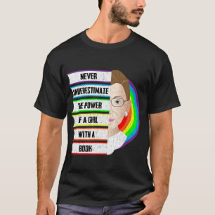 T-shirt Ruth Bader Ginsburg RBG Citation Girl With Book Wo