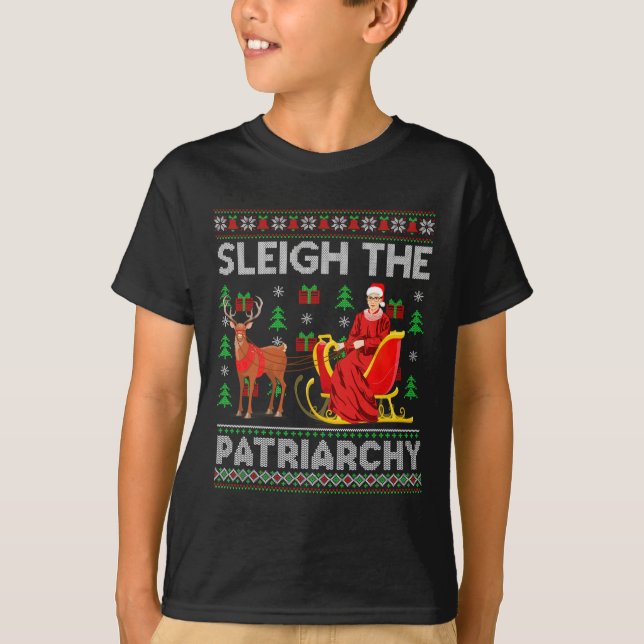 T-shirt Ruth Bader Ginsburg Rbg Xmas Sleigh P (Devant)