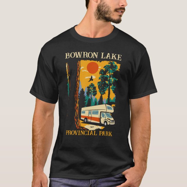 T-shirt RV Camping Bowron Lake Provincial Park Canada (Devant)