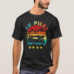 T-shirt Rv Co Pilote Camping Vintage Motorhome Travel Vaca