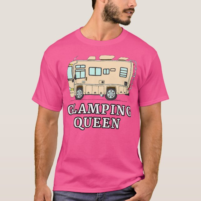 T-shirt Rv Motorhome Glamping Queen (Devant)