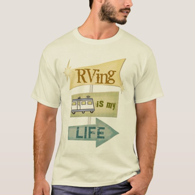 T-shirt RVing fait sur commande/papa OU autre de camping (Devant)