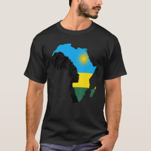 T-shirt Rwanda Drapeau Afrique Carte du patrimoine ethniqu