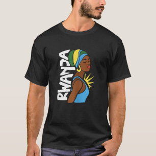 T-shirt Rwanda Drapeau Afrique Carte du patrimoine ethniqu