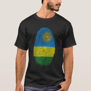 T-shirt Rwanda Drapeau Empreinte Il Est Dans Mon Adn Pour