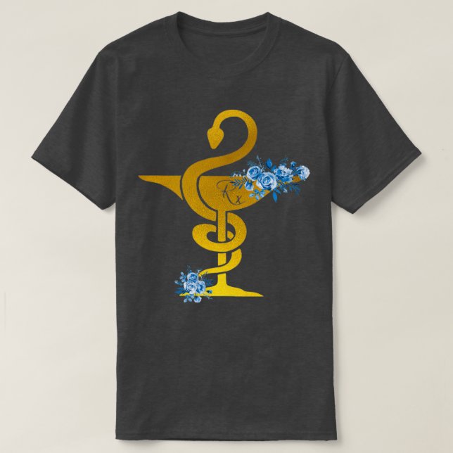 T-shirt Rx Caduceus Art Bowl of Hygieia 3 (Design devant)
